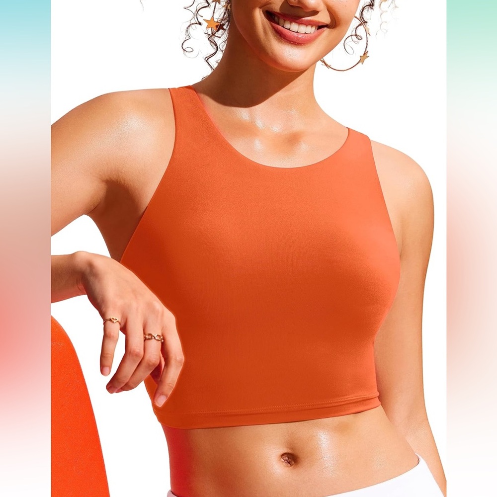 CRZ Yoga Swim Orange Top NWT Small